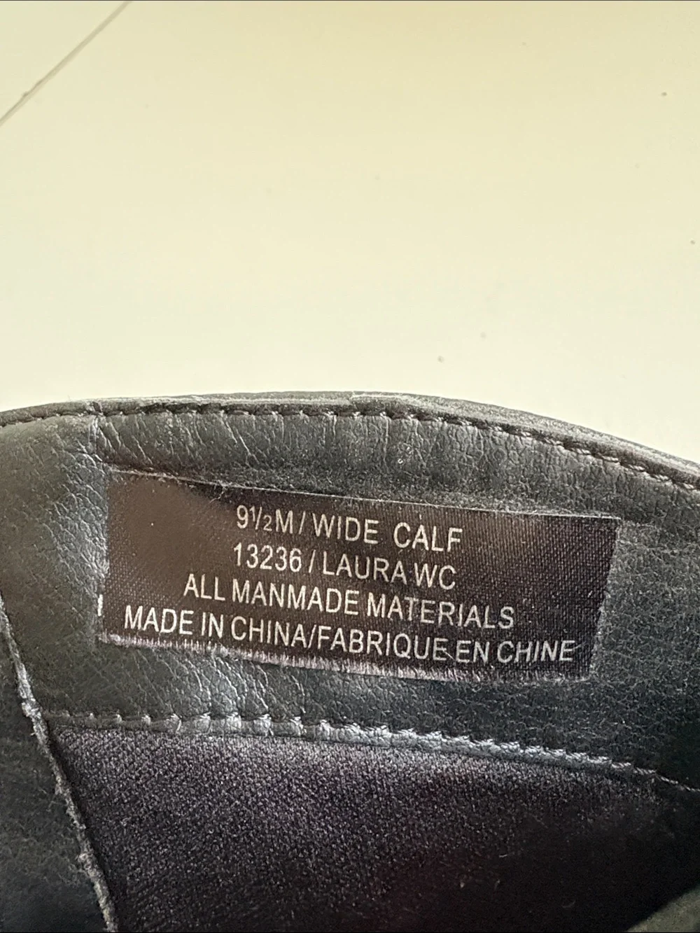 Maurices Laura Wide Calf Black Buckle Riding Boots Size 9.5 Moto